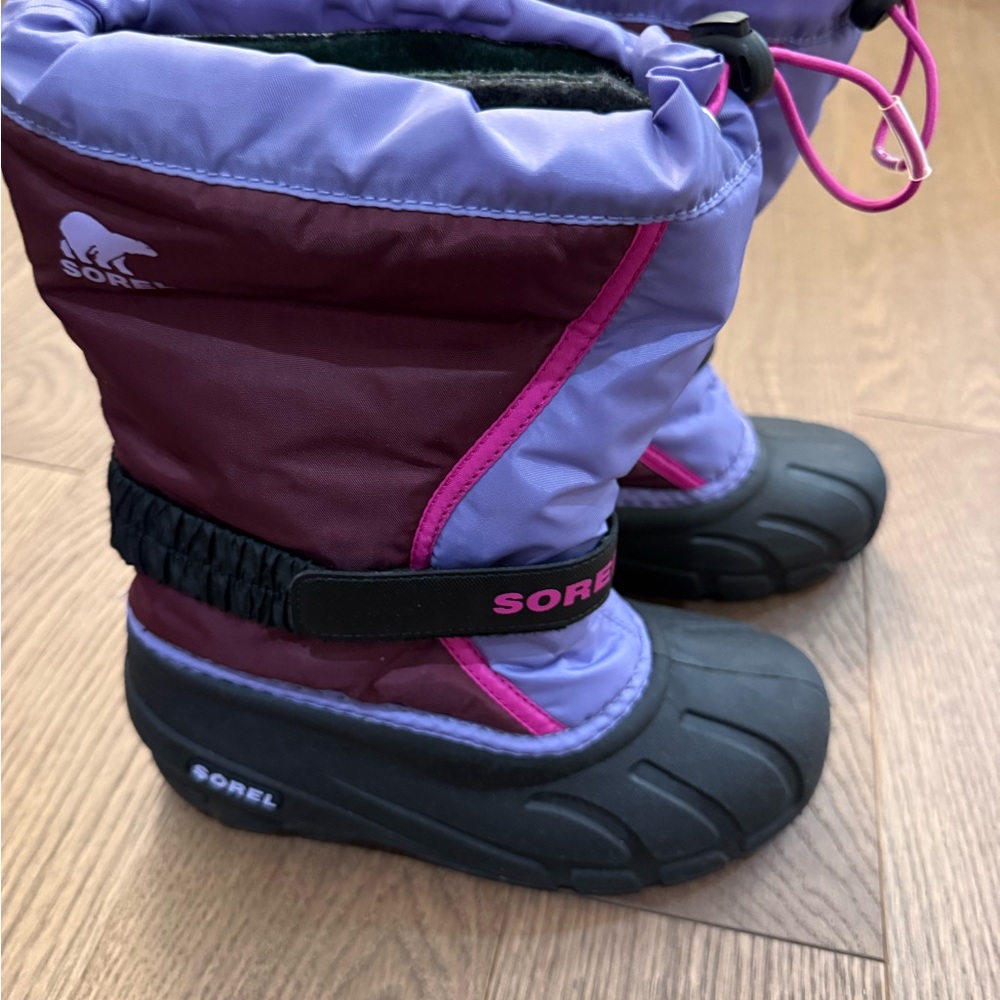 Sorel Kids' Boots - Purple and Black with Pink Accents